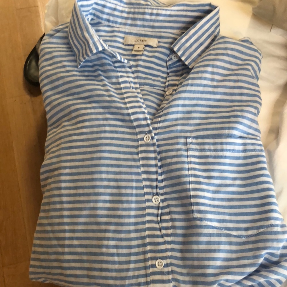 J Crew  Blouse Pocket Button down Women